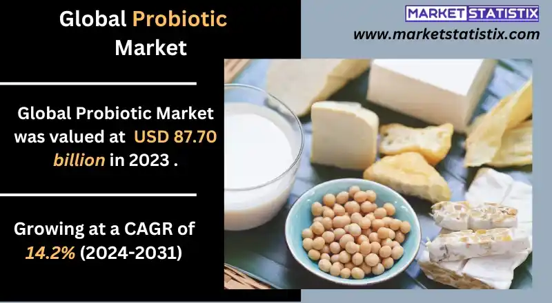 Probiotic supplements for gut health displayed on a shelf